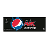 Diet Pepsi Max cola, zero calories, ginseng & caffeine, 12 12-fl. oz. cans Full-Size Picture